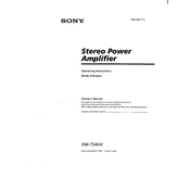 Sony XM-754HX manual cover