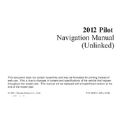 Honda Pilot 2012 manual cover