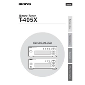 Onkyo T 405X manual cover