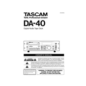 Tascam DA-40 manual cover