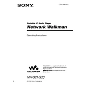 Sony NW-S21 manual cover