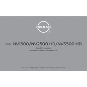 Nissan NV1500 2021 manual cover