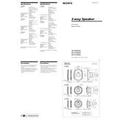 Sony XSV1355G manual cover