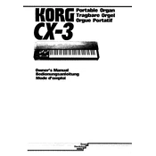 KORG CX-3(Original) manual cover