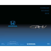 Honda CR-V LX EX EX-L and EX-L with RES 2014 Technology manual cover