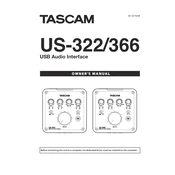 Tascam US-366 manual cover