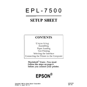 Epson EPL-7500 manual cover