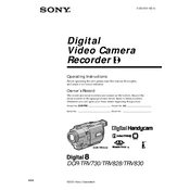 Sony DCR-TRV730 manual cover