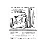 John Deere No.1, No. 2 High Lift Mowers manual cover