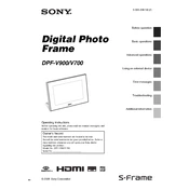 Sony DPF V700 manual cover