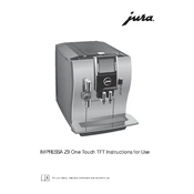 Jura Impressa Z9 One Touch TFT Coffee Machine manual cover