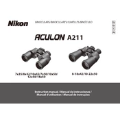 Nikon Aculon A211 manual cover