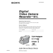 Sony DCR-TRV19 manual cover