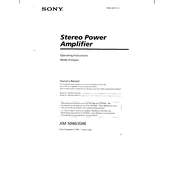 Sony XM-3046 manual cover