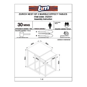 Zurich B&M Nest of 2 Marble Effect Tables 352541 manual cover