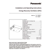 Panasonic FV-10VEC1, FV-10VE1 manual cover