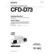 Sony CFD-D73 manual cover