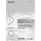 Sony PCWA-C300S manual cover