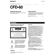 Sony CFD-60 manual cover