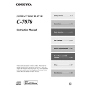 Onkyo C 7070 manual cover