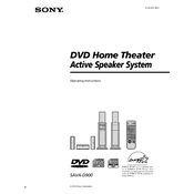 Sony SAVA D900 manual cover