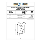 Malmo B&M 3 Drawer Shelving Unit 349181 manual cover