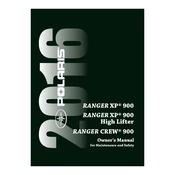 Polaris Ranger XP 900, XP 900 High Lifter, Crew 900 manual cover