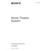 Sony HT-SF360 manual cover