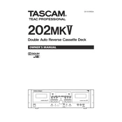 Tascam 202MKV manual cover