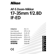 Nikon AF-S Zoom-Nikkor 17-35mm f/2.8D IF-ED manual cover