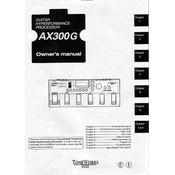 KORG AX300G manual cover