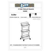 Mobel B&M 3 Tier Trolley Black 369800 manual cover