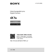 Sony ILCE-7M3 manual cover