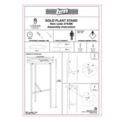 Urban Paradise B&M Gold Plant Stand 374396 manual cover