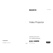 Sony VPL-HW30AES manual cover