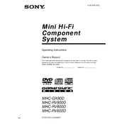 Sony MHC-GX90D manual cover