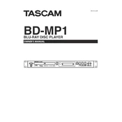 Tascam BD-MP1 manual cover