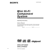 Sony MHC-DP900D manual cover