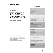 Onkyo TX SR501, TX SR501E manual cover