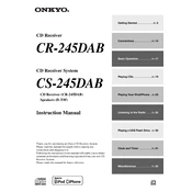 Onkyo CR 245DAB manual cover