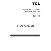 TCL TS8111 Soundbar manual cover