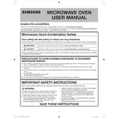 Samsung ME16K3000AB Microwave manual cover