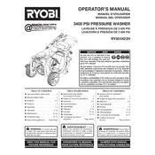 Ryobi RY803423H Washer manual cover