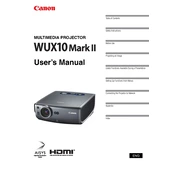 Canon WUX10 Mark II manual cover