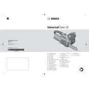 Bosch UniversalChain 18 Saw manual cover