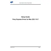 Xerox Fiery Express for Mac OS X 10.7 Driver manual cover