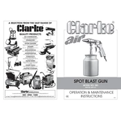 Clarke 5091101 SB3 Spot Blast Gun manual cover