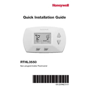 Honeywell RTHL3550 Thermostat manual cover