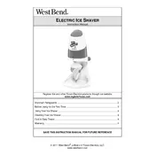 West Bend L5714C SIT12023 Ice Shaver manual cover