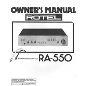 Rotel RA-550 Amplifier manual cover